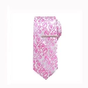 Elegant Pink Paisley Tie